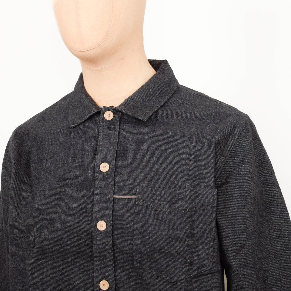 Folk Loop Shirt - Charcoal Flannel
