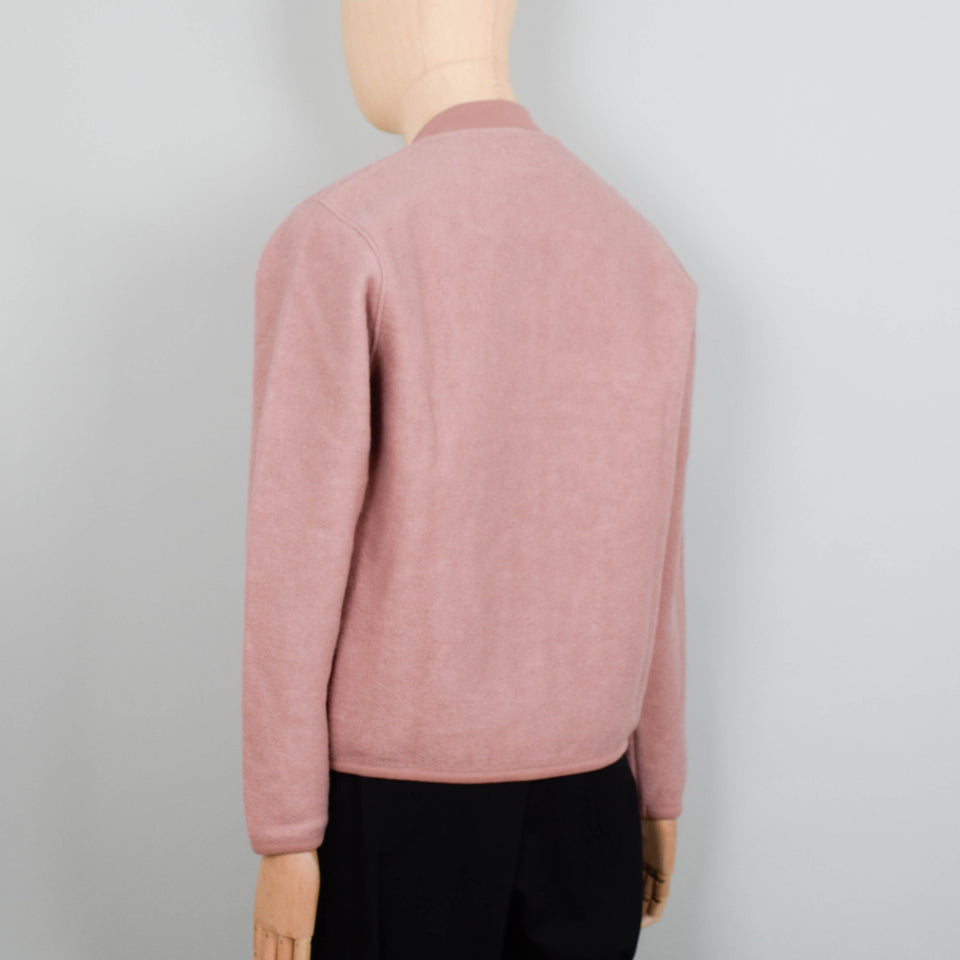 Universal Works Wool Fleece Zip Bomber Jacket - Pink