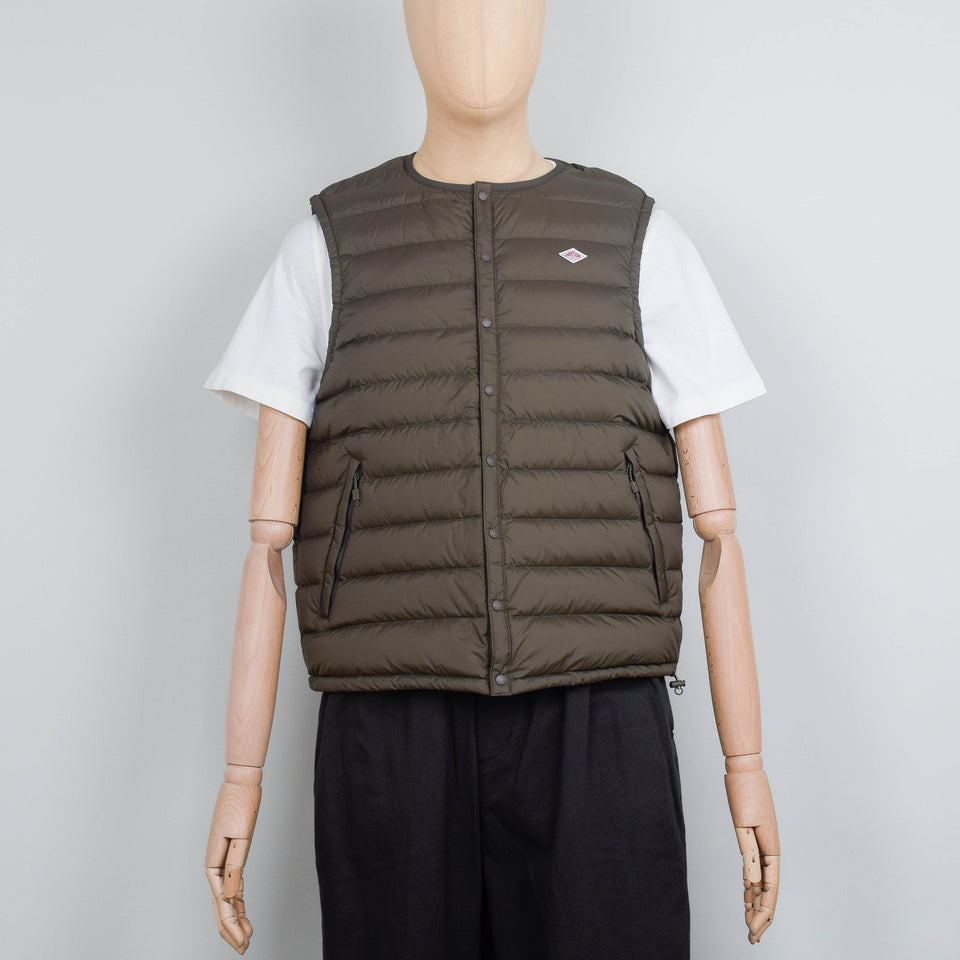 Danton Inner Down Crewneck Vest - Olive