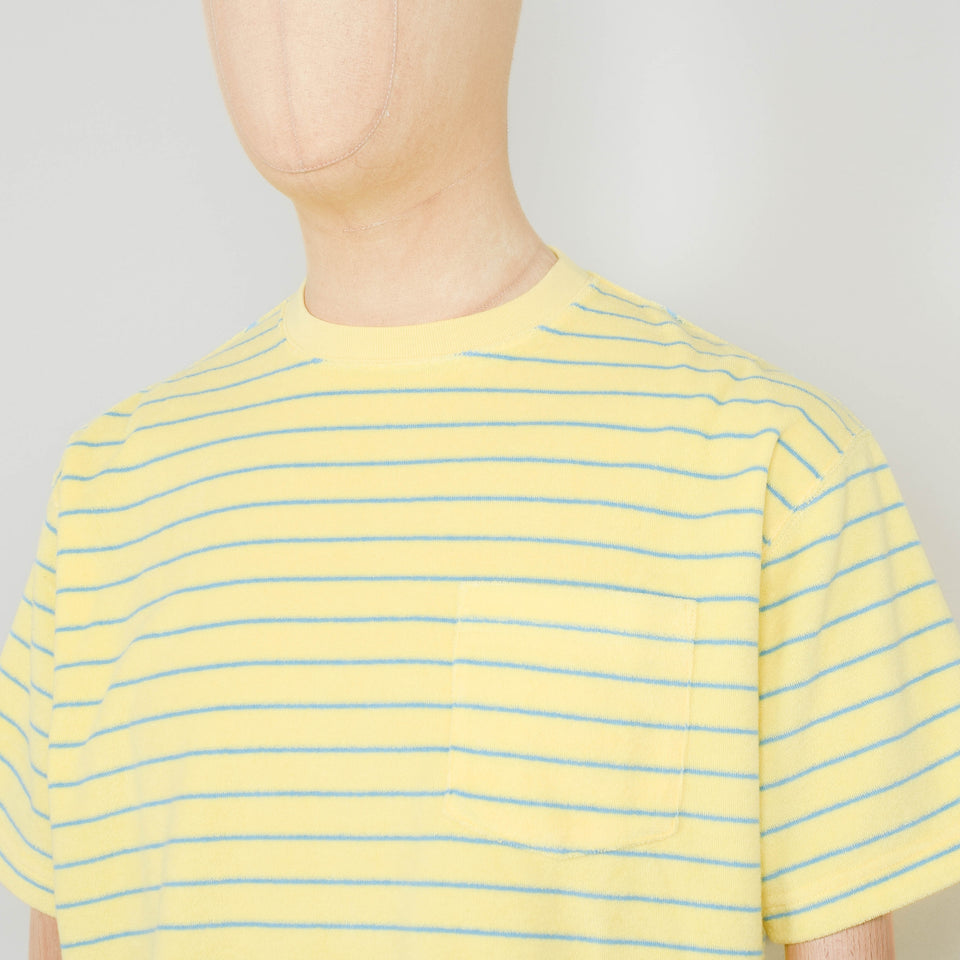 Beams Plus Pocket Tee Pile Stripe - Yellow