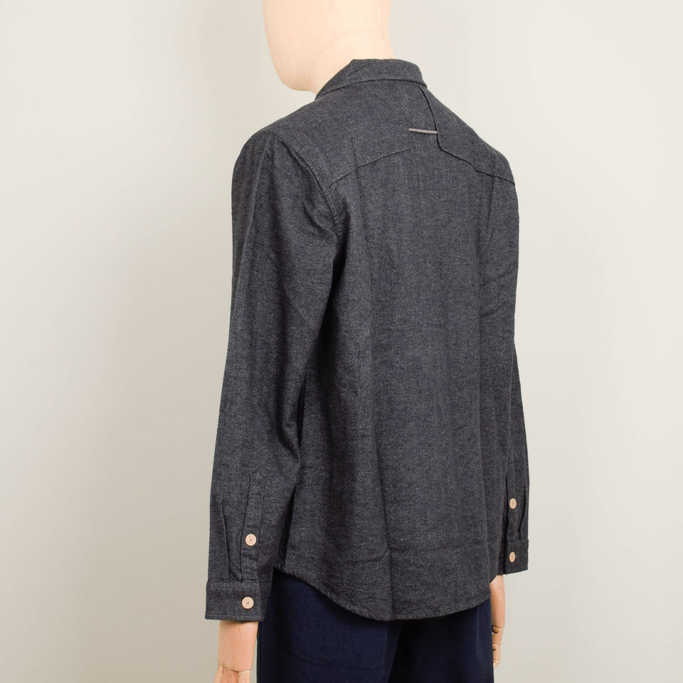 Folk Loop Shirt - Charcoal Flannel