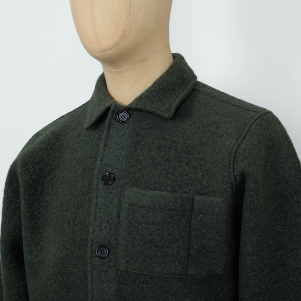 Universal Works Uniform Jacket Wool Fleece - Olive