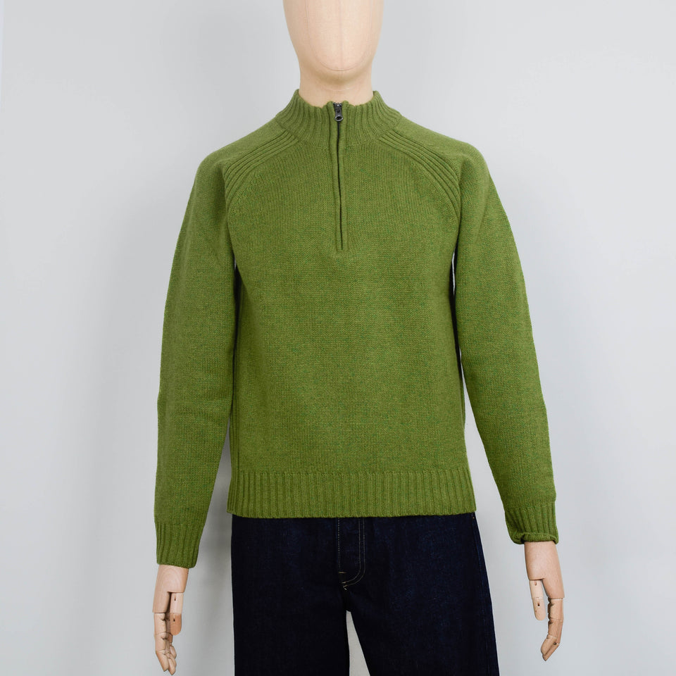 Pittari Jed 1/4 Zip Lambswool - Moss