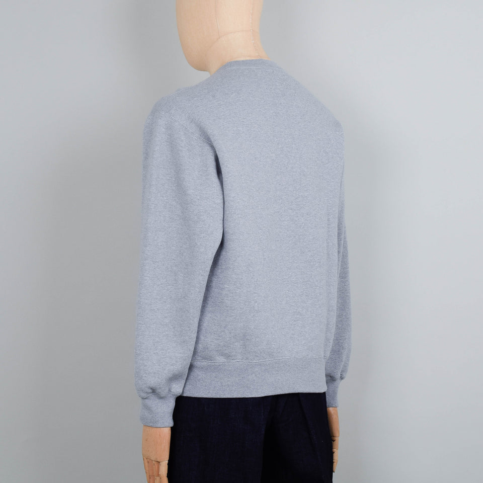 Beams Plus Sweat Crew Raised Back - Grey