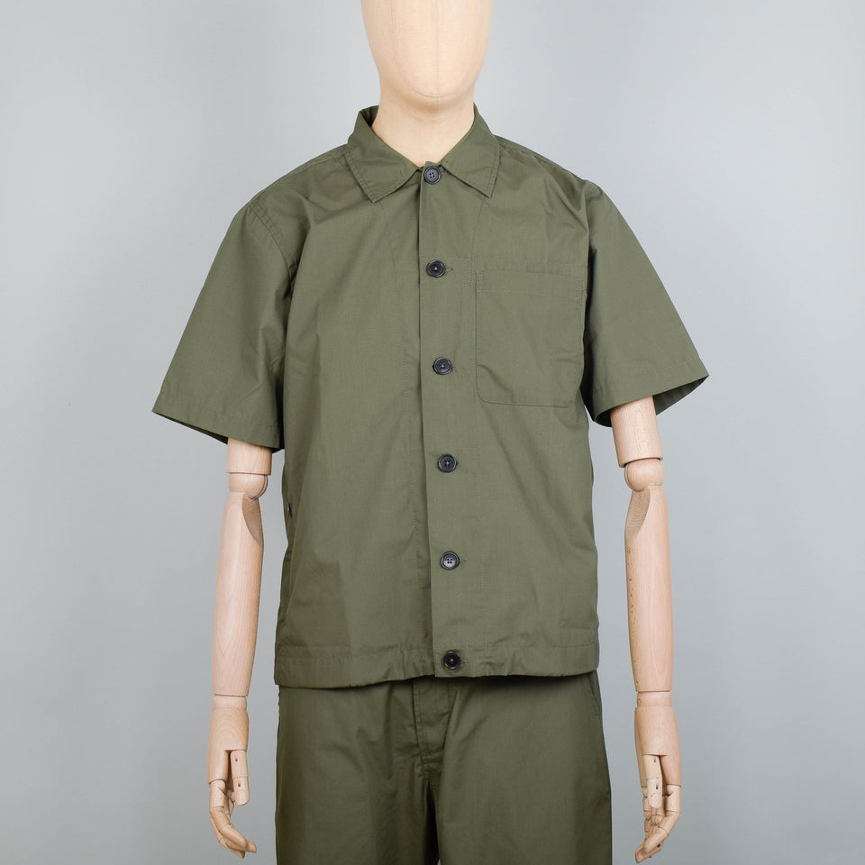 Universal Works Recycled Poly Tech Overshirt - Olive