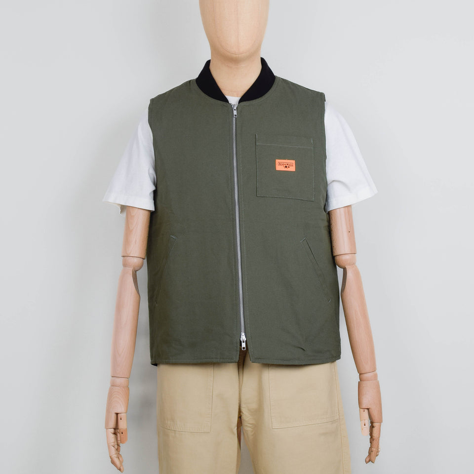 Service Works Padded Work Vest Jacket - Olive