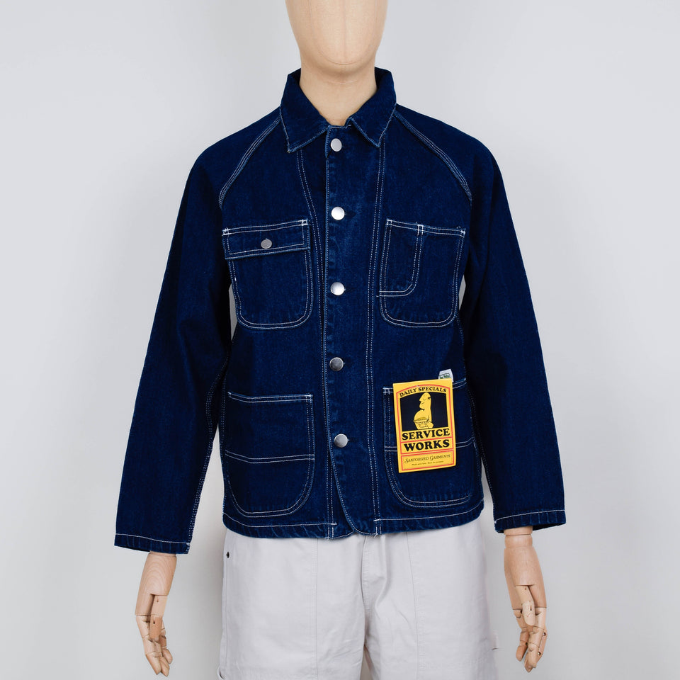 Service Works Blanket Stitch Cardigan - Navy