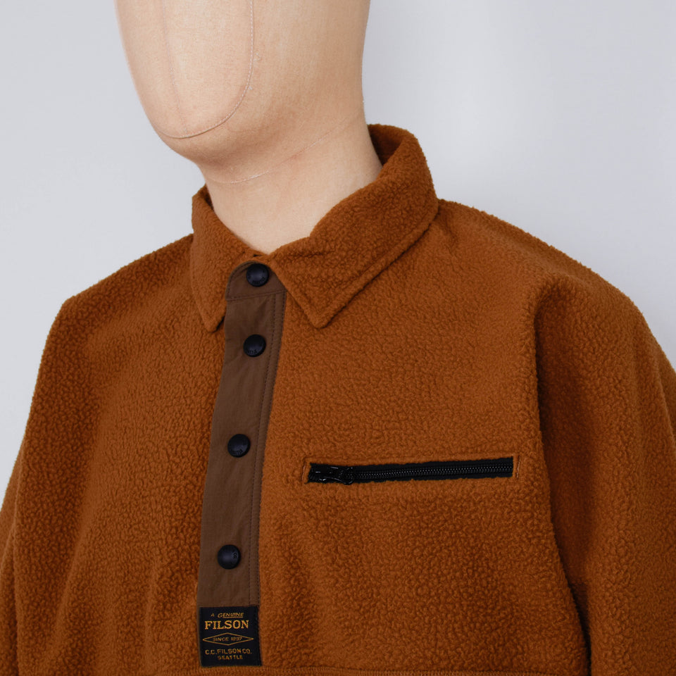 Filson Pile Fleece Pullover Sherpa Fleece - Whiskey