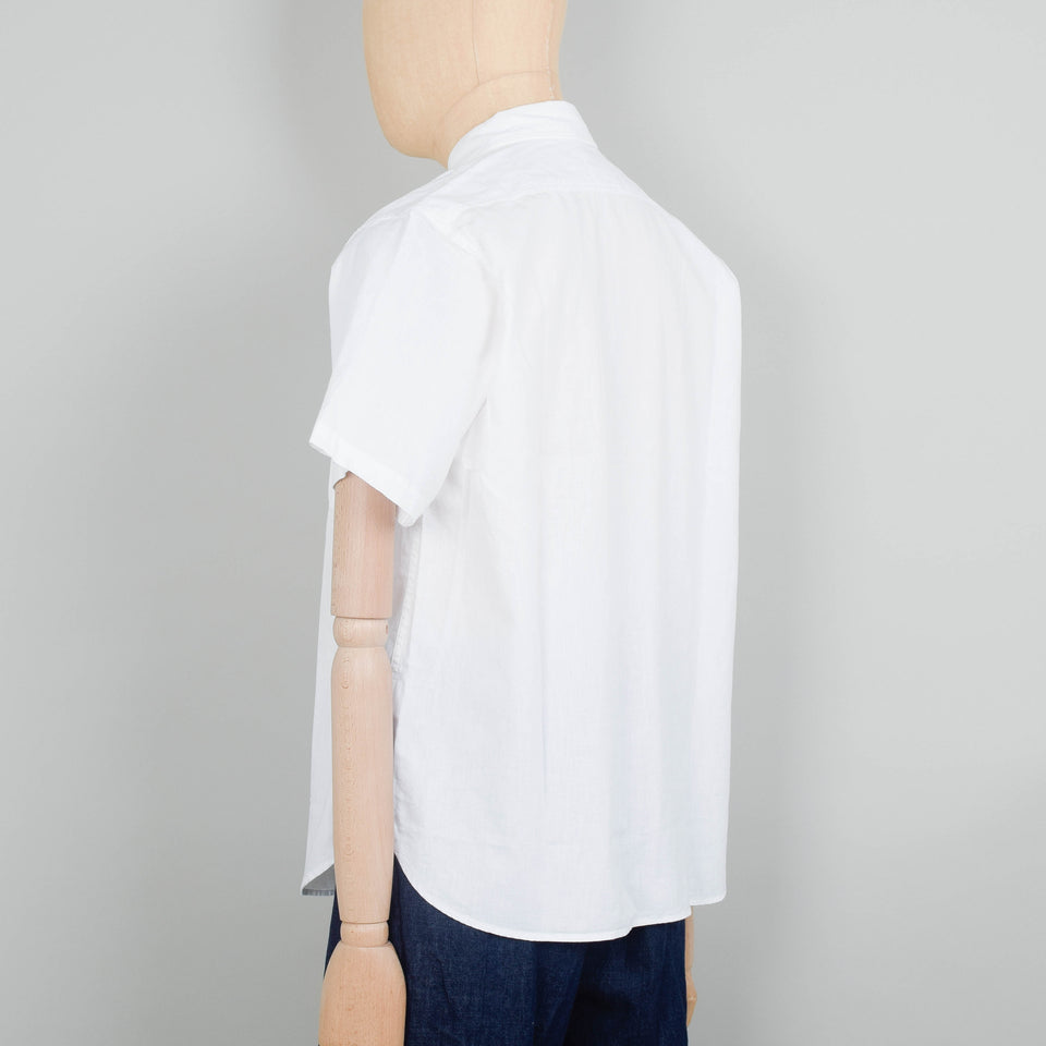 OrSlow Short Sleeve Chambray Work Shirt - White