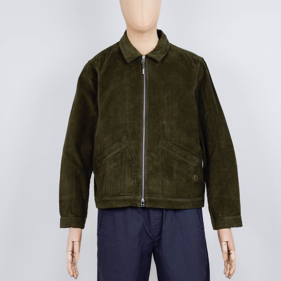 Folk Signal Blouson - Olive Chunky Cord