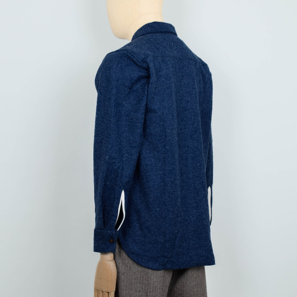 Universal Works Work Shirt Dam Marl - Navy
