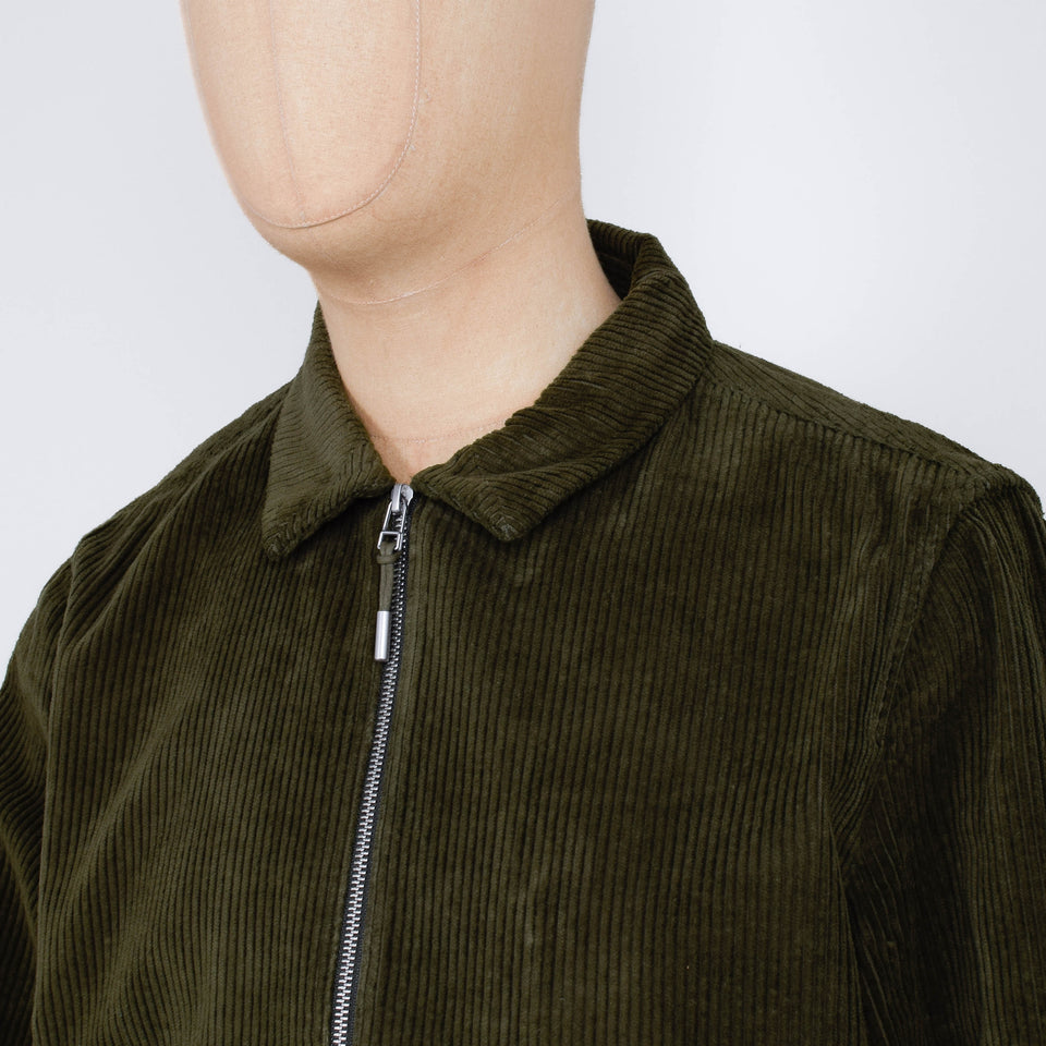 Folk Signal Blouson - Olive Chunky Cord