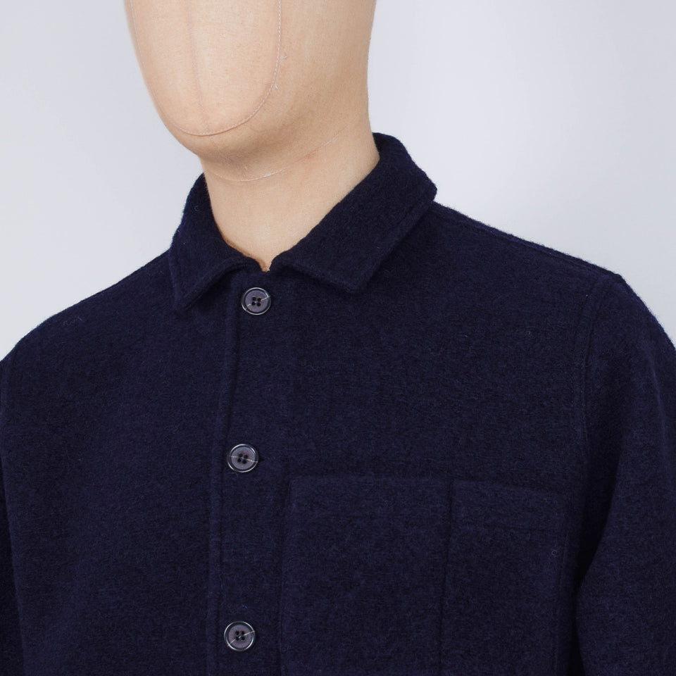 Universal Works Uniform Jacket Wool Fleece - Navy
