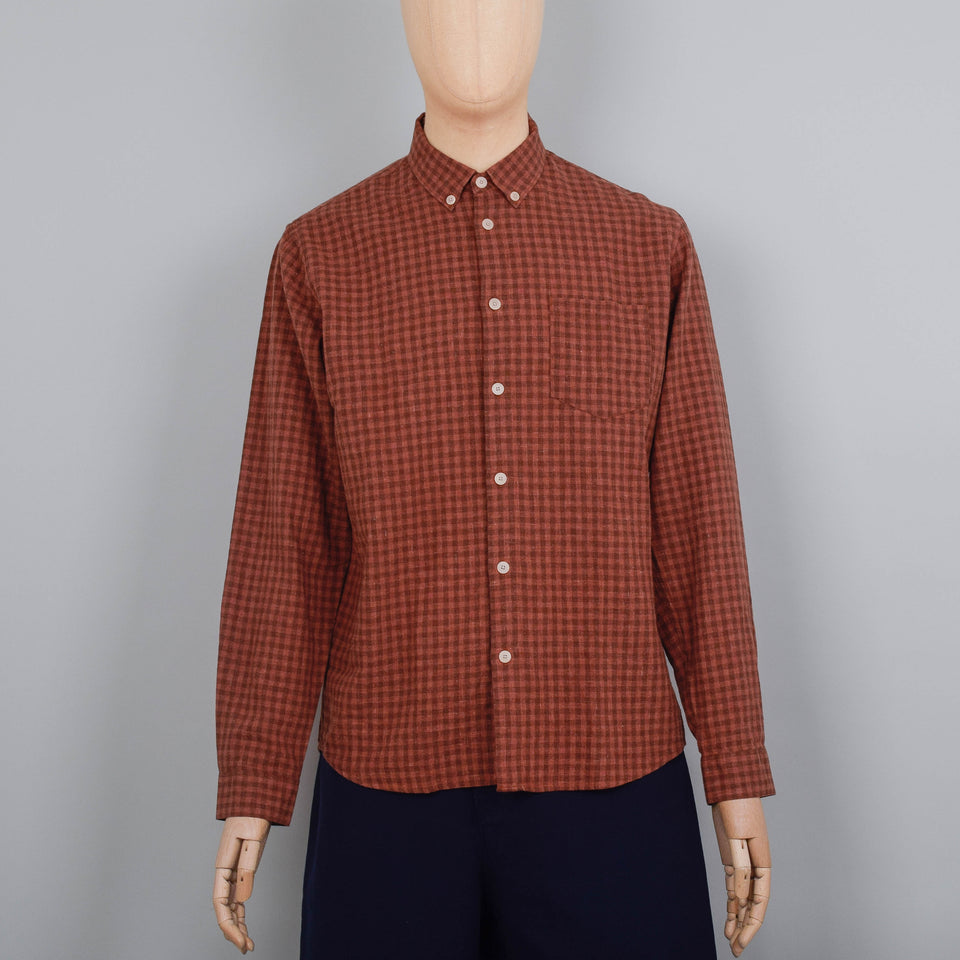 Folk Relaxed Fit Shirt - Rust Gingham