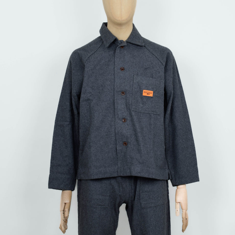 Service Works Flannel FOH Overshirt - Charcoal