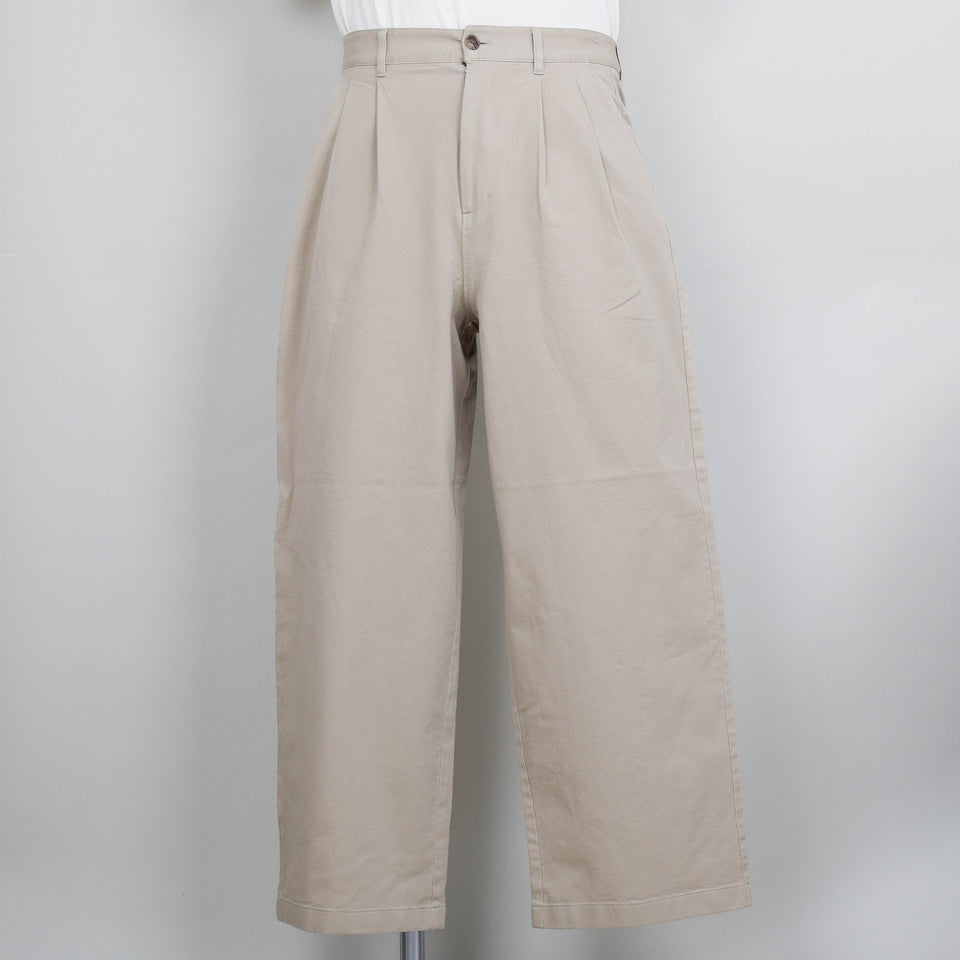 Danton 2 Tuck Wide Pants - Light Beige