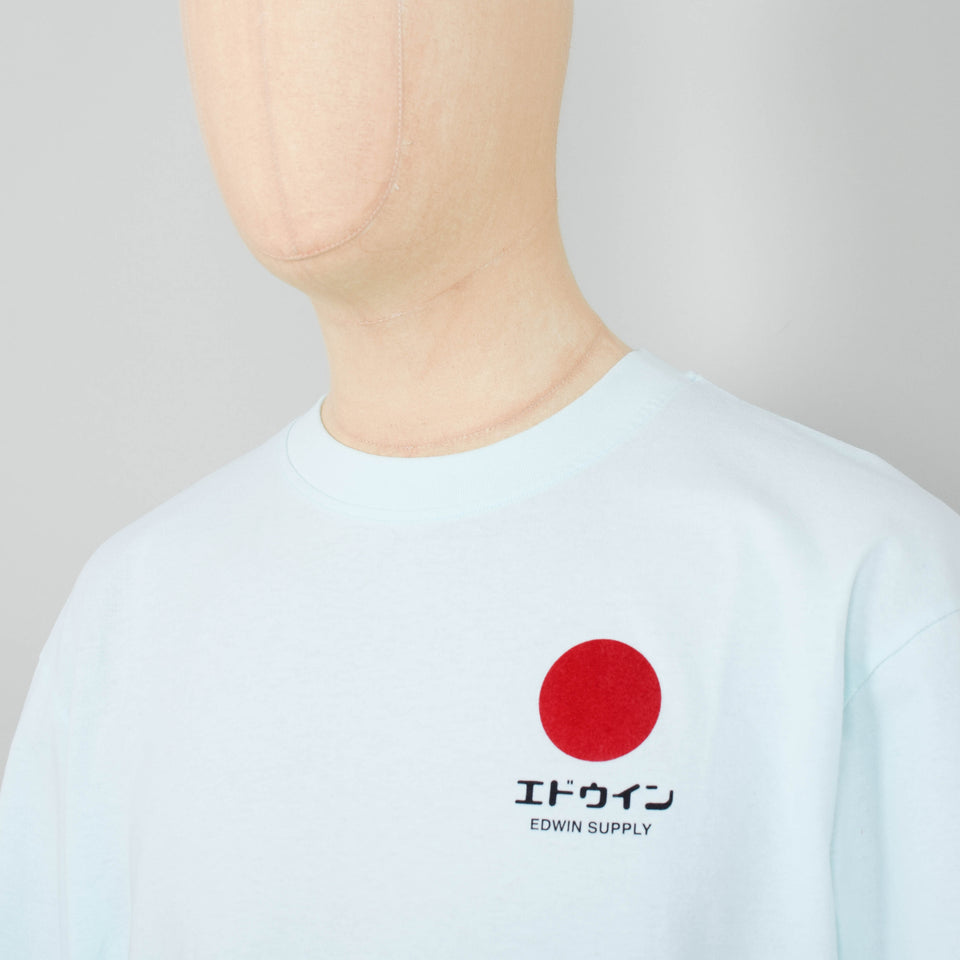 Edwin Japanese Sun Supply T-Shirt - Bleached Aqua