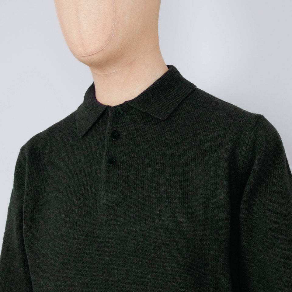Beams Plus Knit Polo 9G - Green