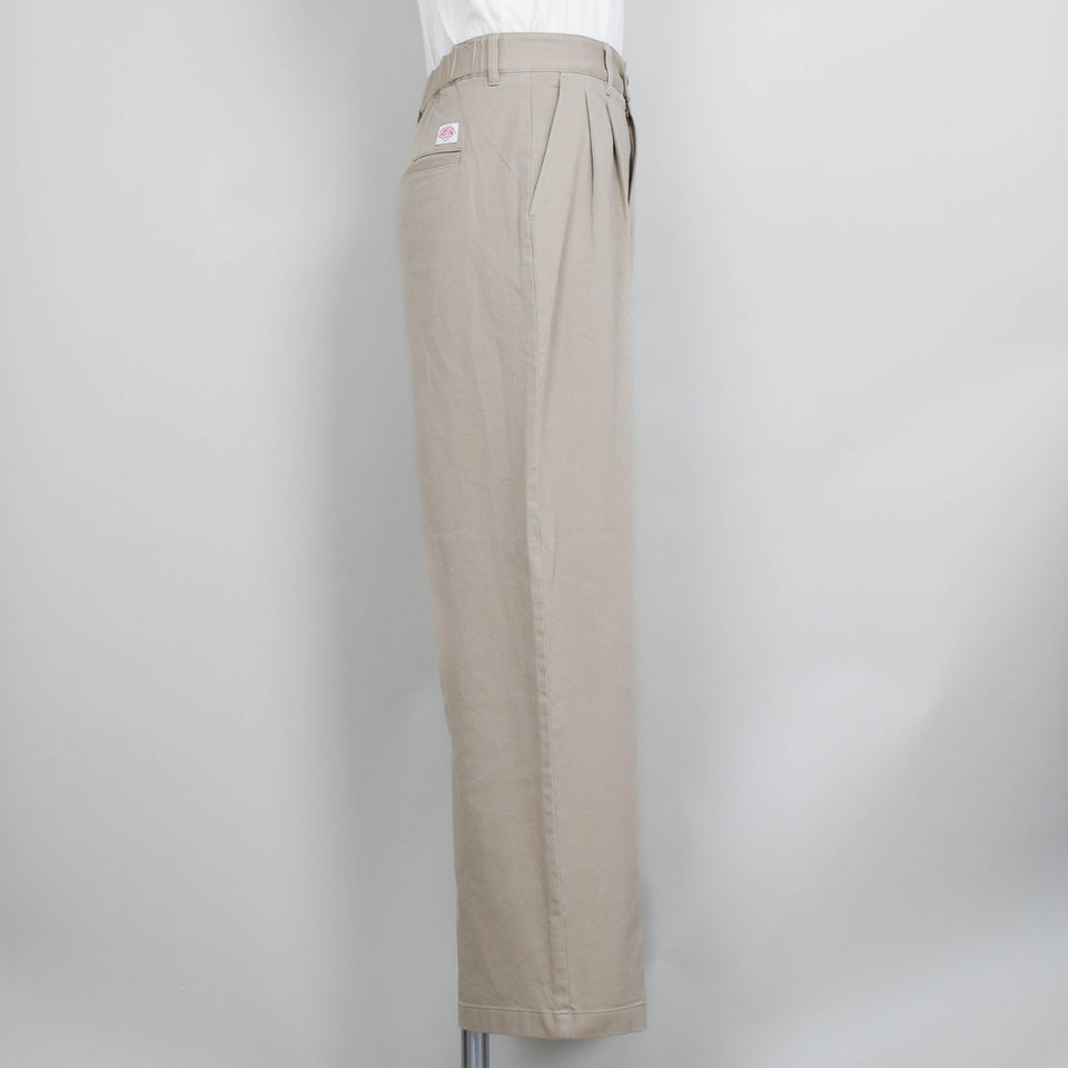 Danton 2 Tuck Wide Pants - Light Beige