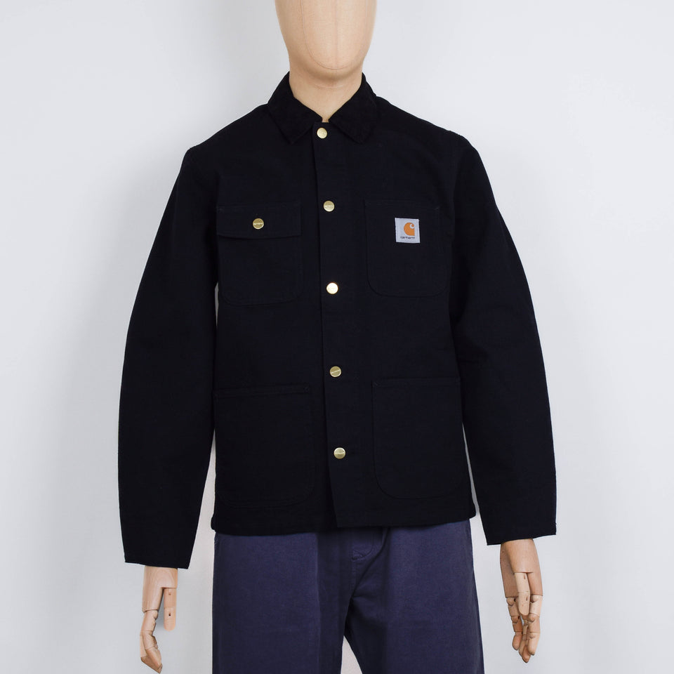 Carhartt WIP Michigan Coat - Black/ Black Rinsed