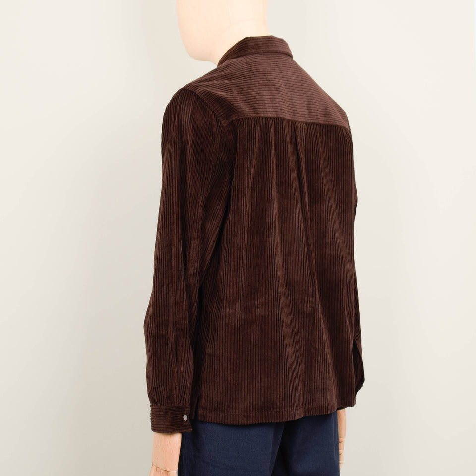 Folk Patch Overshirt - Espresso Chunky Cord