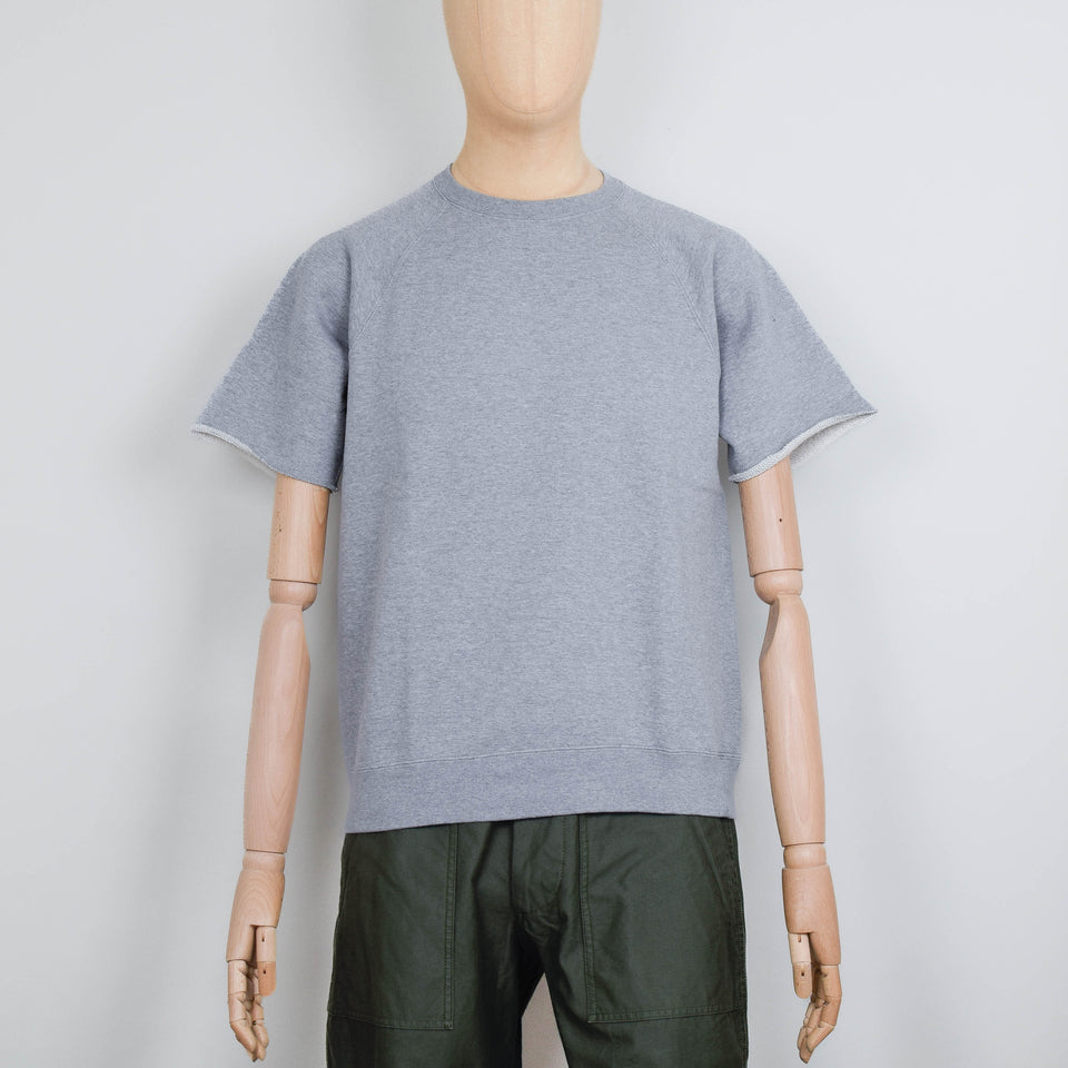 Beams Plus Sweat Short Sleeve Cut-Off - Grey