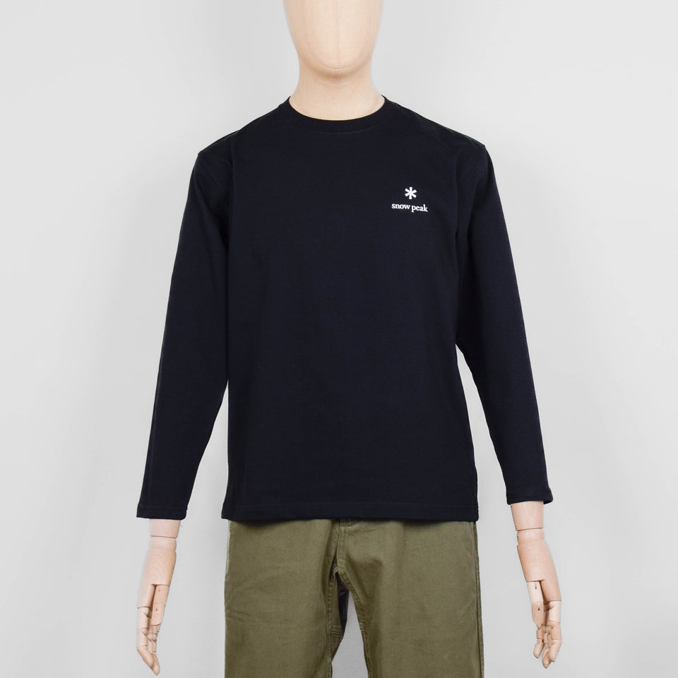 Snow Peak Standard Logo L/S T-Shirt - Black