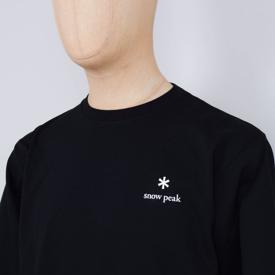 Snow Peak Standard Logo L/S T-Shirt - Black
