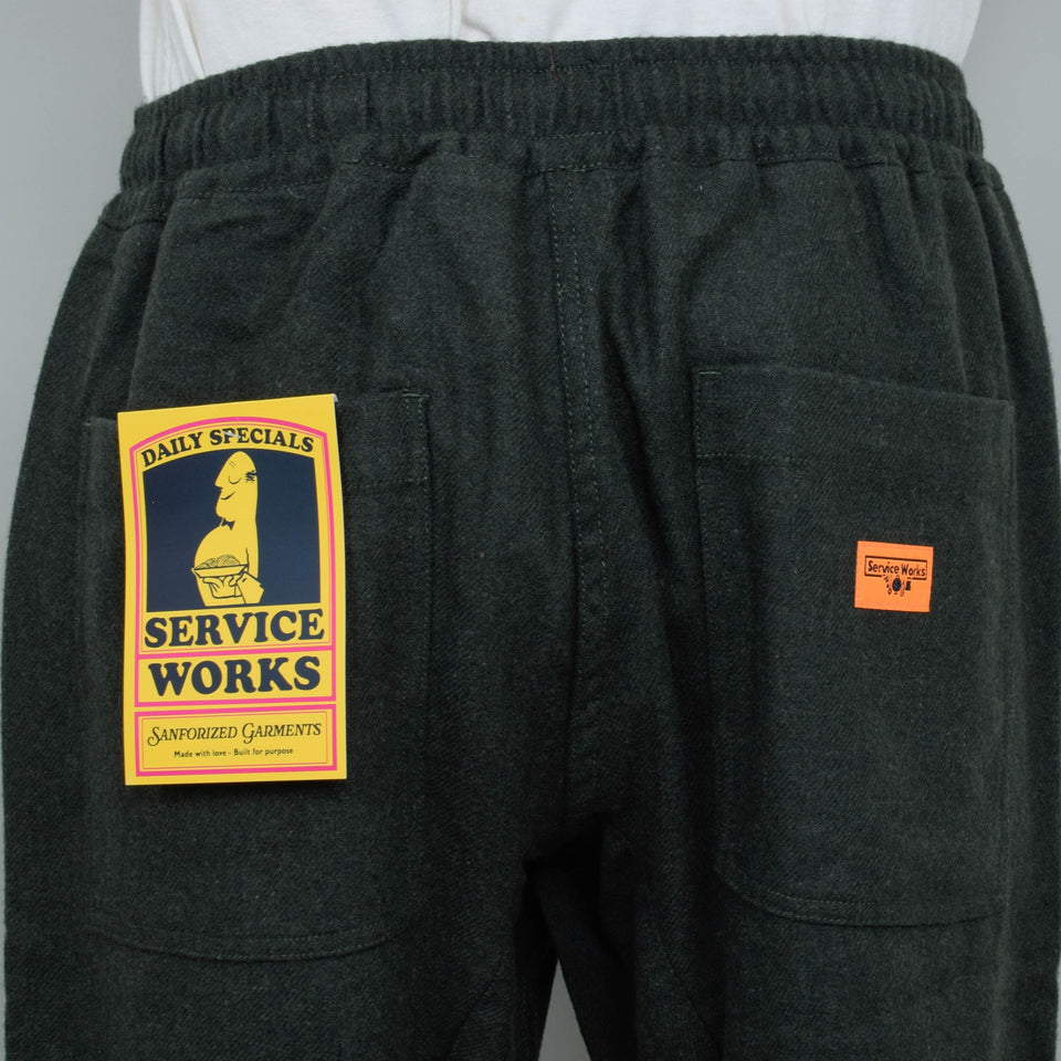 Service Works Flannel Chef Pants - Forest