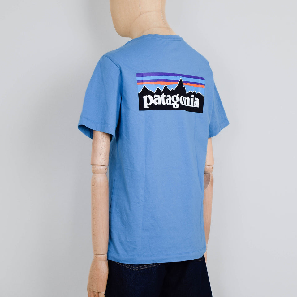 Patagonia P-6 Logo T-Shirt - Shore Blue