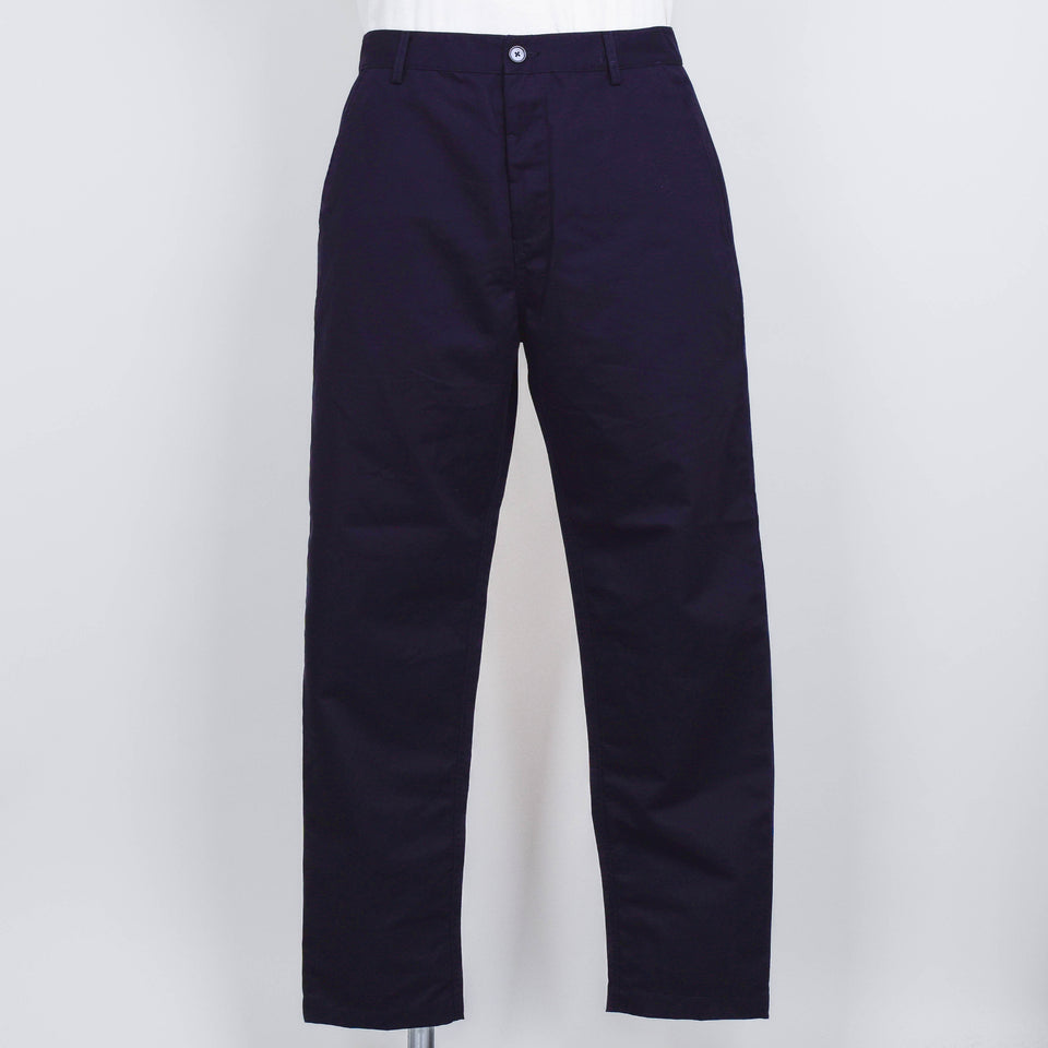 Universal Works Brushed Polytech Military Chino - Navy