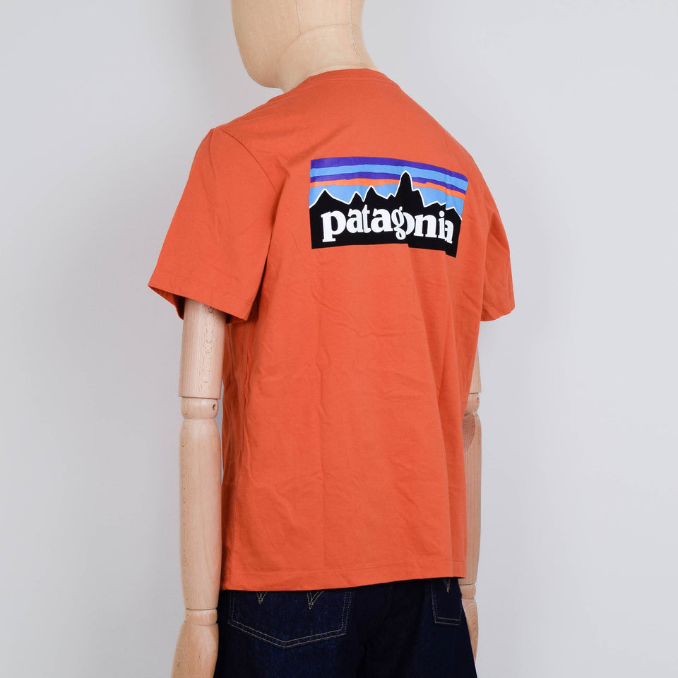Patagonia P-6 Logo T-Shirt - Coral Orange