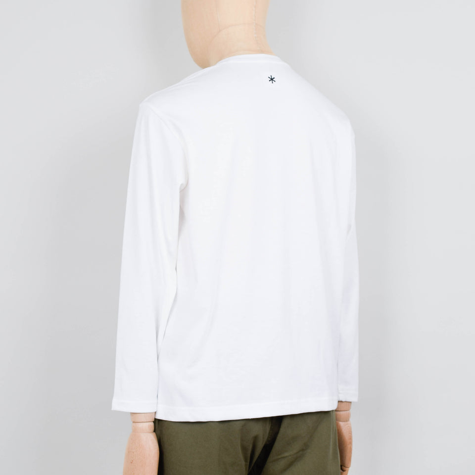 Snow Peak Standard Logo L/S T-Shirt - Off White