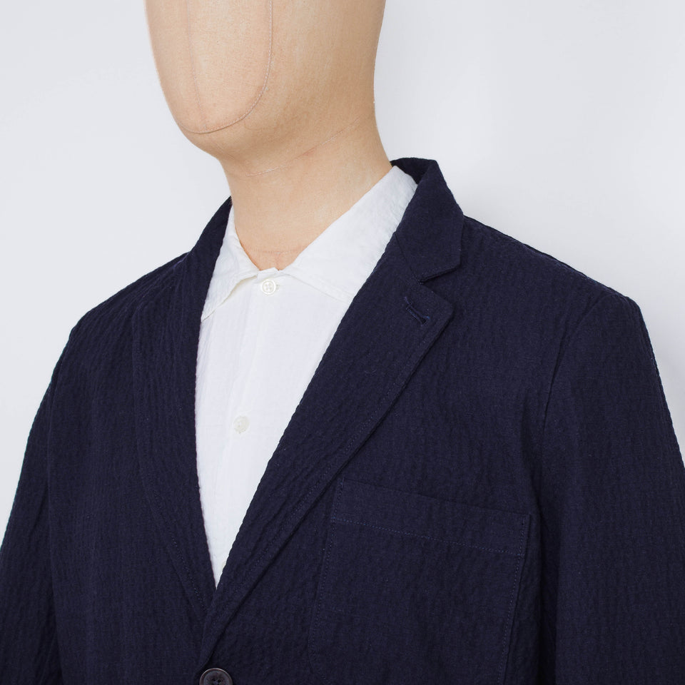 Universal Works Two Button Jacket Ospina Cotton - Dark Navy