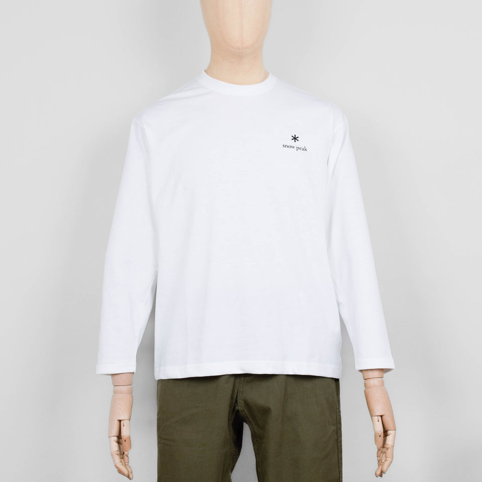 Snow Peak Standard Logo L/S T-Shirt - Off White