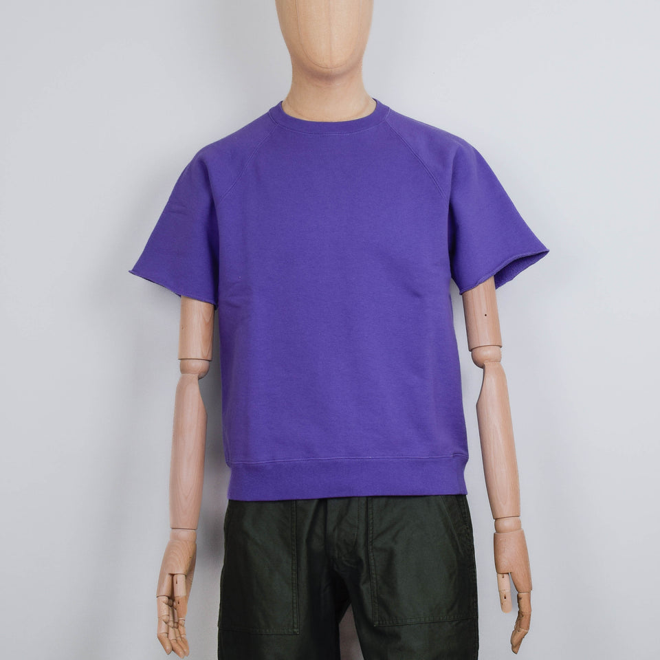 Beams Plus Sweat Short Sleeve Cut-Off - Purple