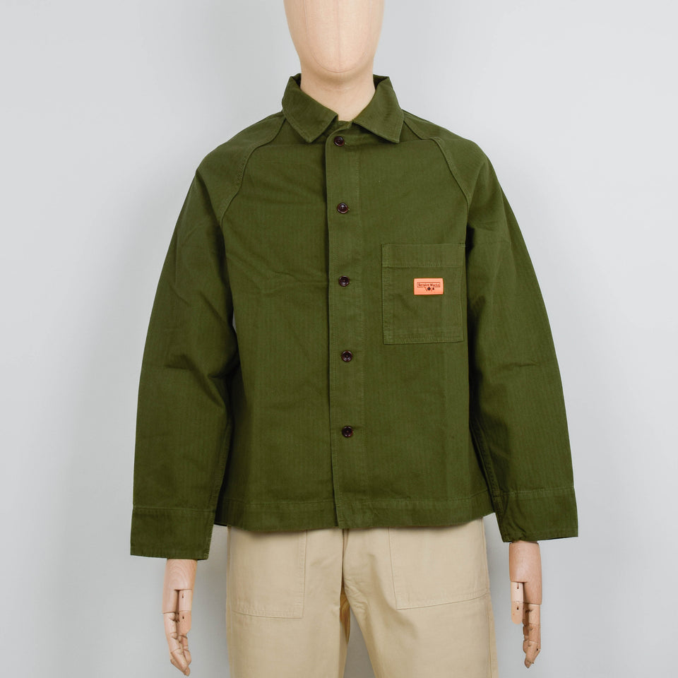 Service Works Herringbone FOH Jacket - Pesto