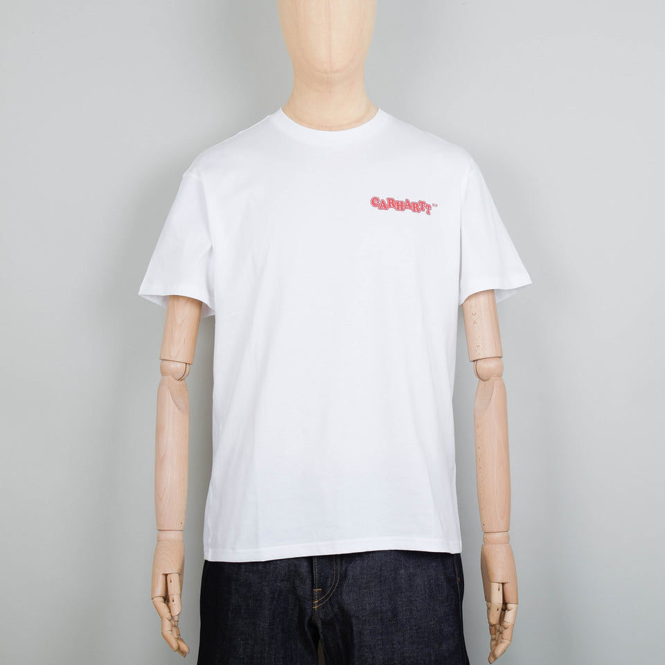 Carhartt WIP S/S Fast Food T-Shirt - White / Red