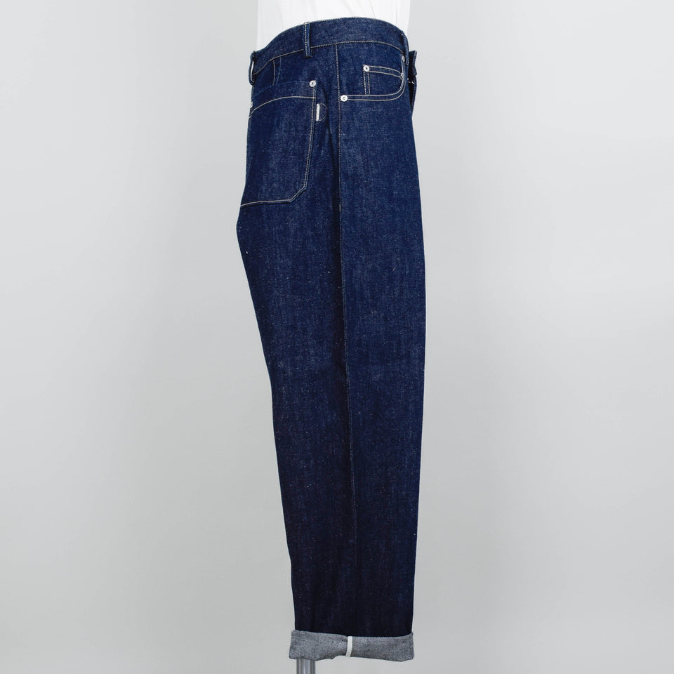 Folk Barrel Leg Pant - Dark Indigo