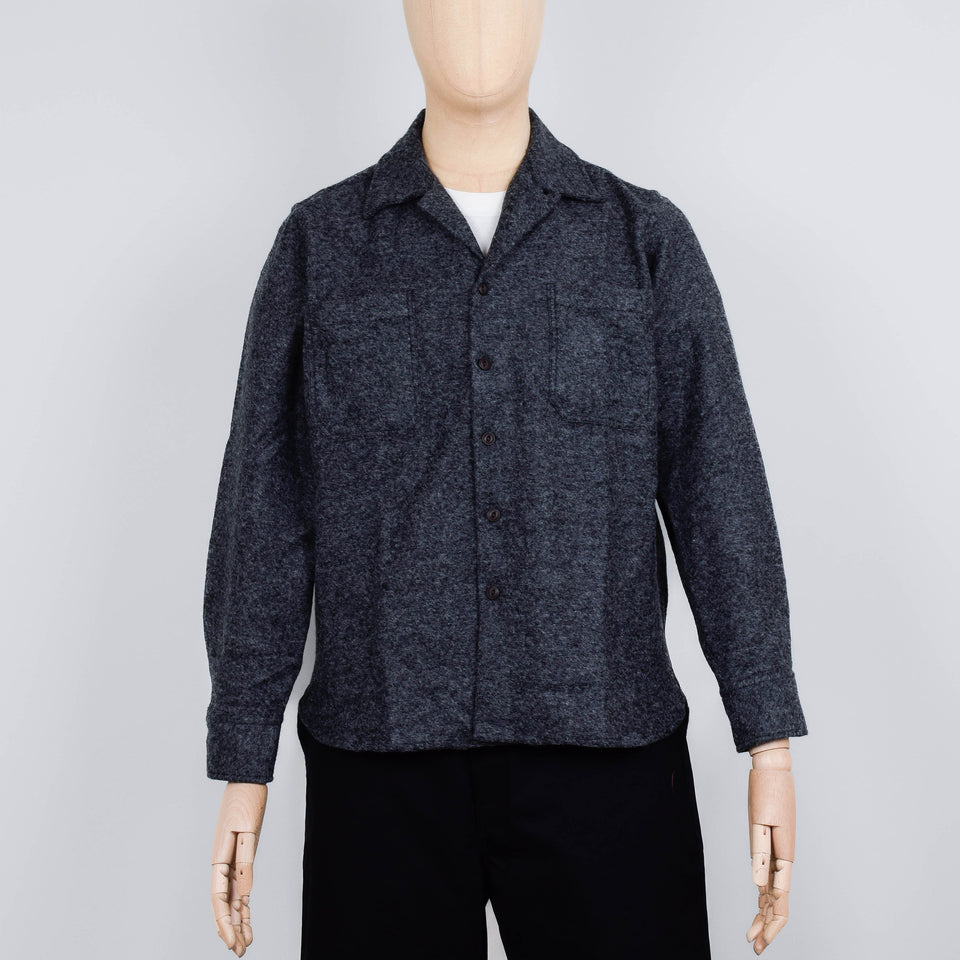 Universal Works Work Shirt Dam Marl - Grey
