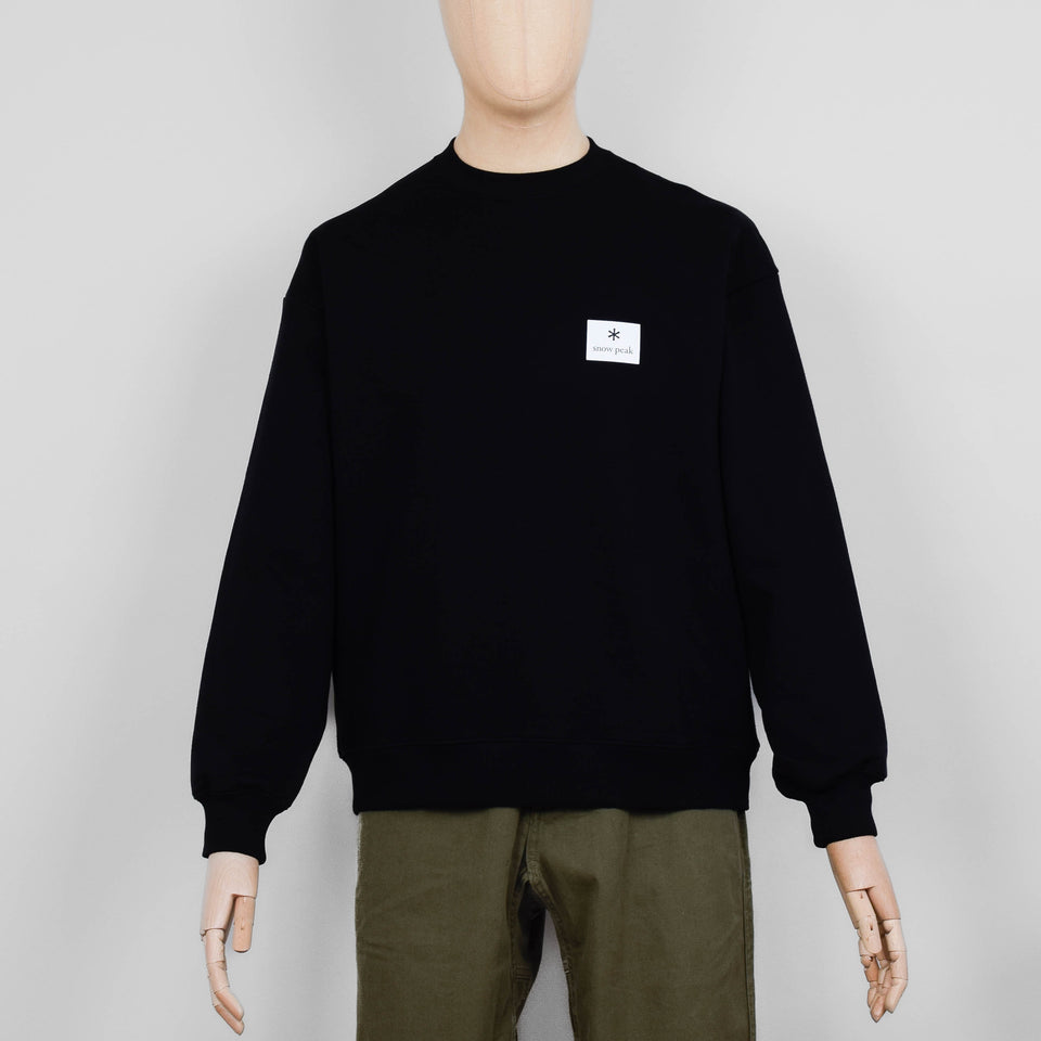 Snow Peak Standard Square Logo Pullover - Black