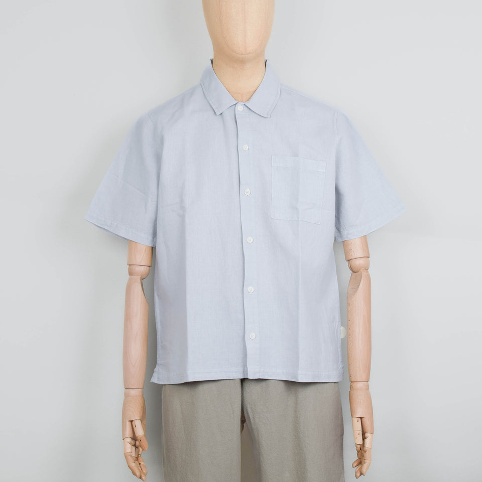 Folk Gabe Shirt - Mineral Blue