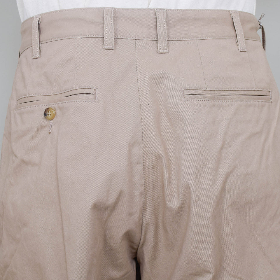 Beams Plus 2 Pleats Twill - Khaki