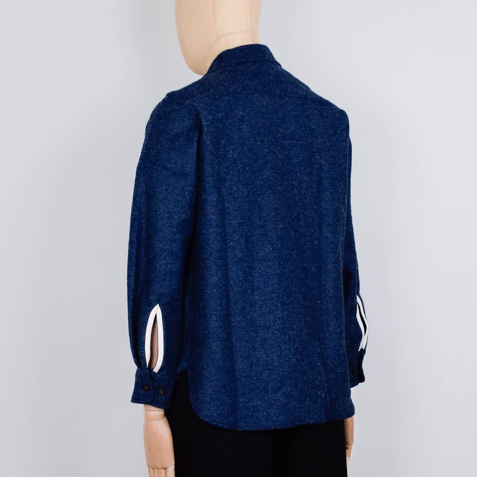 Universal Works Work Shirt Dam Marl - Navy