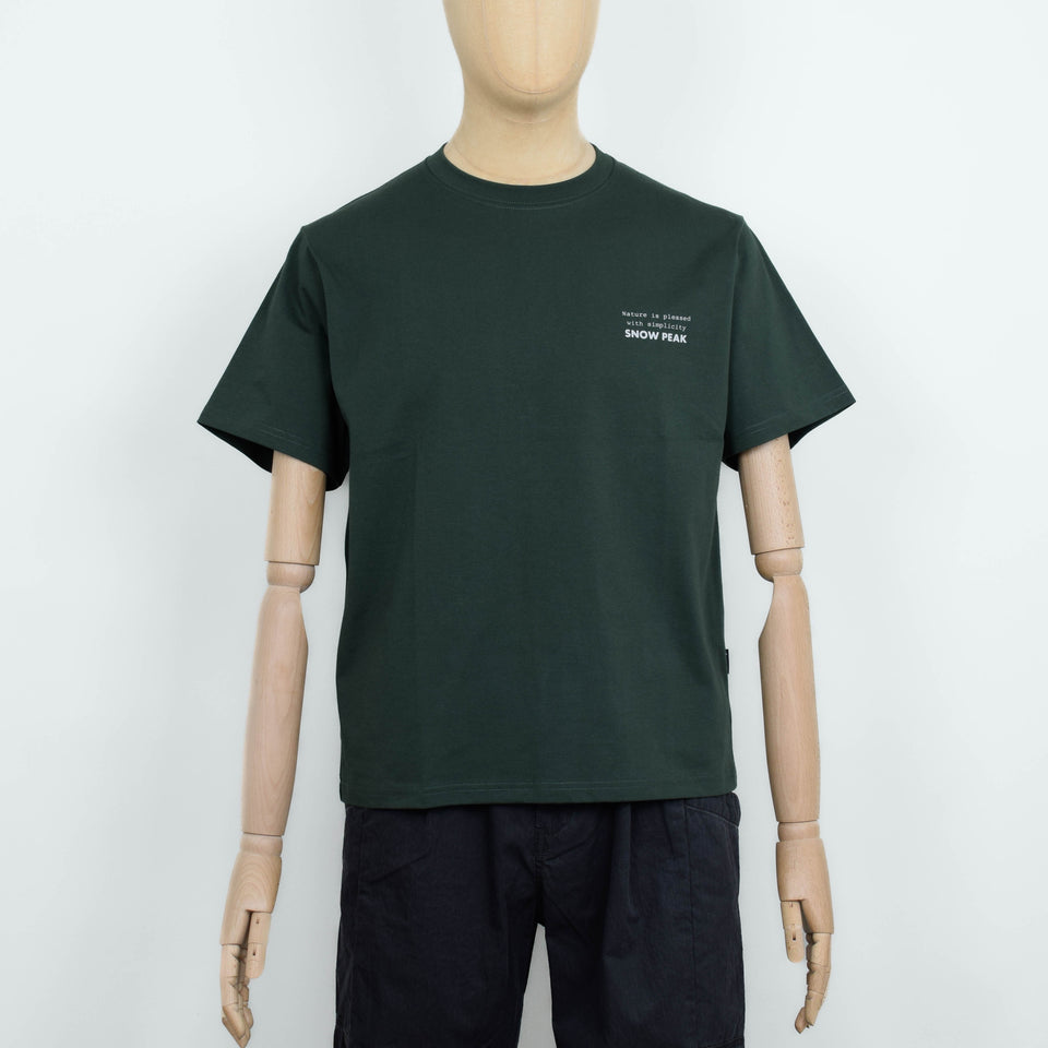 Snow Peak Elemental Balance T-Shirt - Dark Green