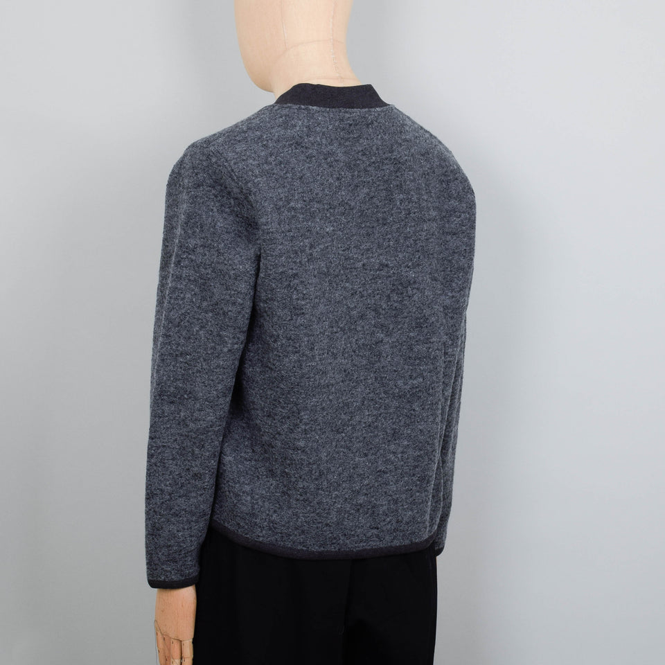 Universal Works Wool Fleece Zip Bomber Jacket - Grey