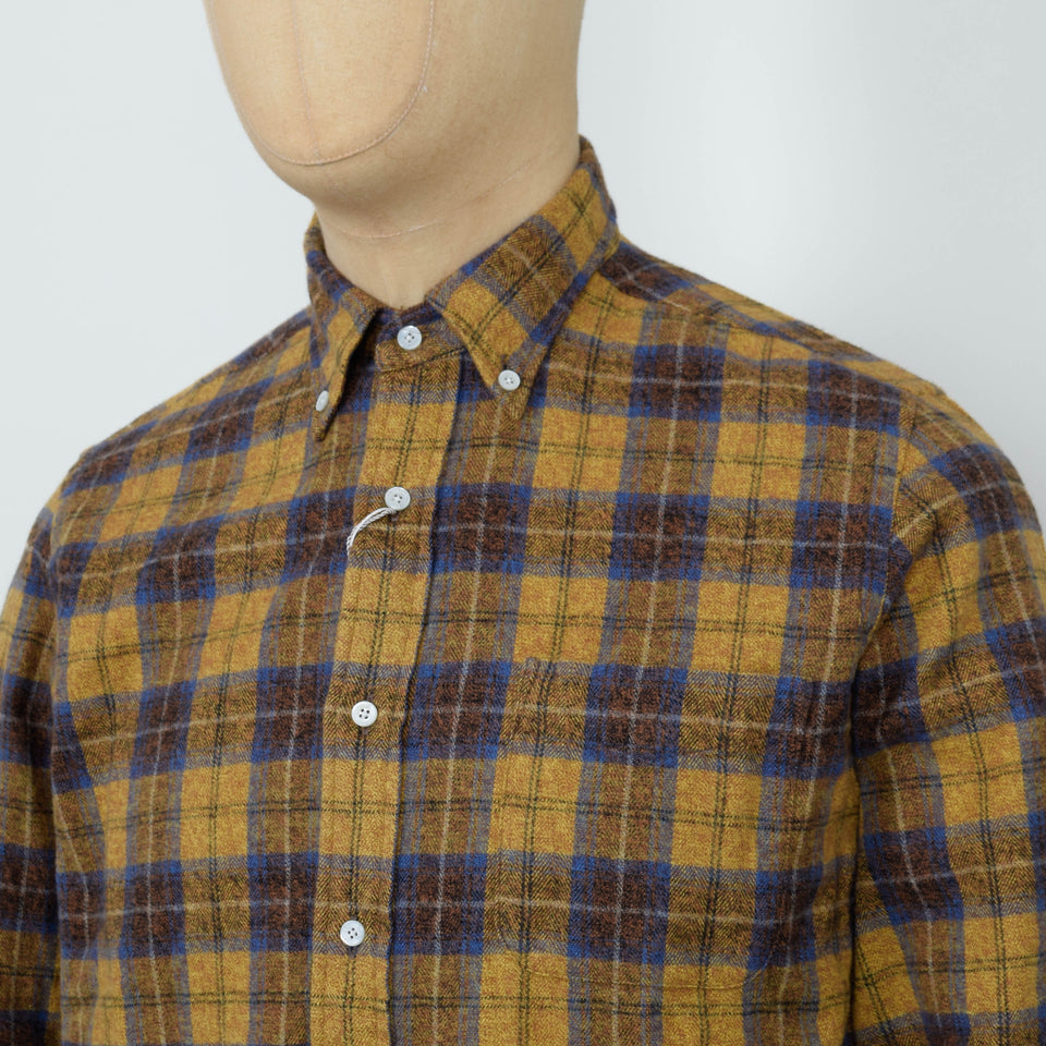 Beams Plus Open B.D. Herringbone Plaid - Mustard