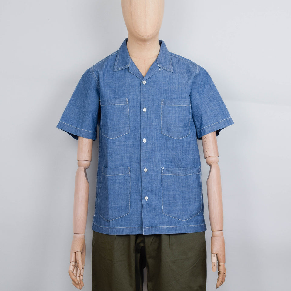 Universal Works Summer Overshirt Chambray - Washed Indigo