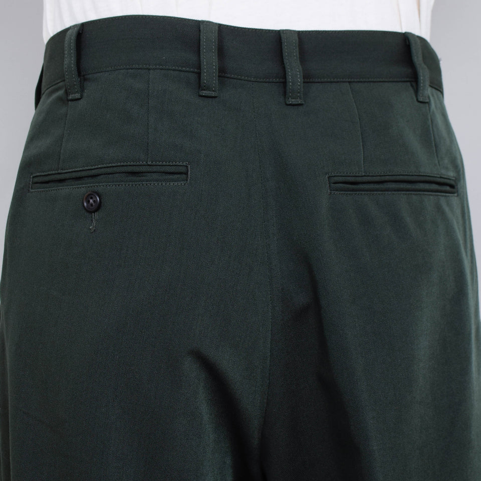 Beams Plus 2 Pleats PE Twill - Green