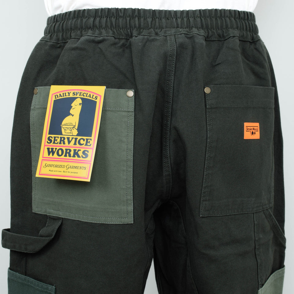 Service Works Patchwork Utility Chef Pants - Green